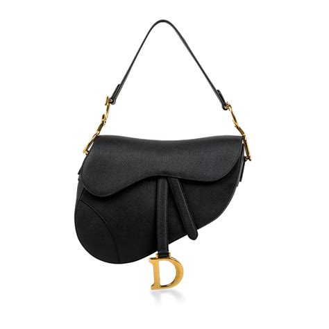 black dior saddlebag|pre owned Dior saddle bag.